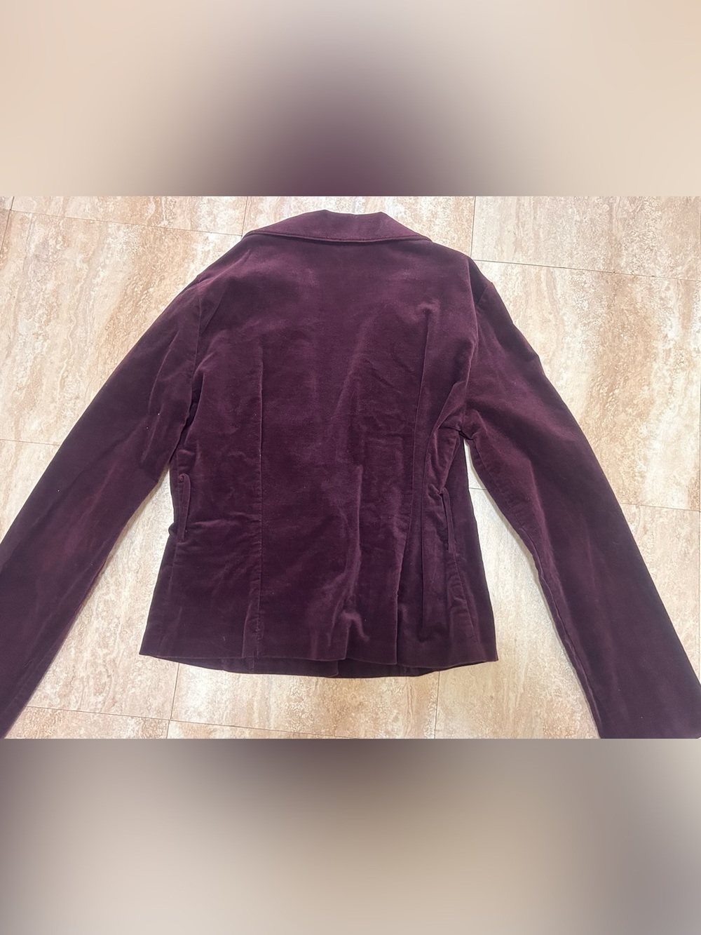 Velvet single-button blazer - Picture 7 of 8